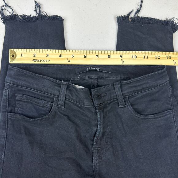 J Brand Revolve Women's Overexposure Distressed Black Ankle Capri Jeans‎ Size 26 - Picture 9 of 11